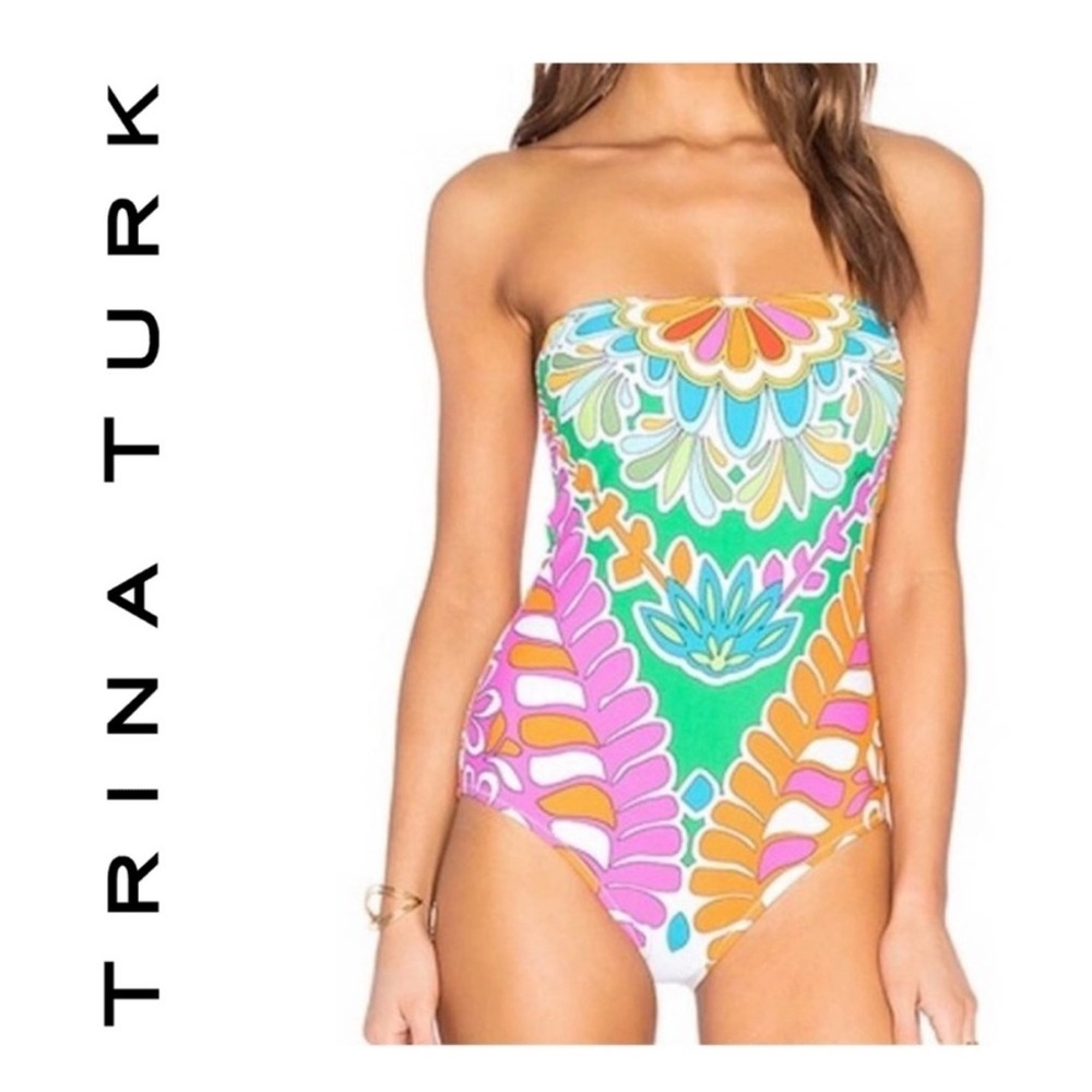 Trina Turk Tamarindo Bandeau Strapless Swimsuit